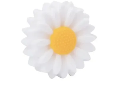 £5.27 • Buy 5Pcs Daisy Shape Loose Silicone Beads DIY Jewelry Necklace 20mm White