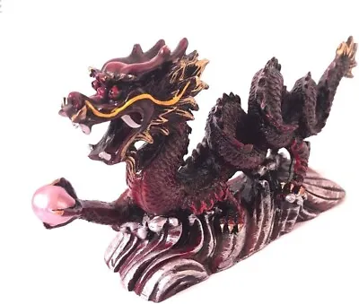 NEW RED /GOLD Chinese Feng Shui Dragon Figurine Statue For Luck & Success 6 Inch • $14.95