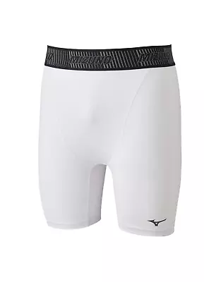 Mizuno Frequency 8 Inch Compression Short - White • $25