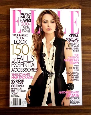 ELLE Magazine August 2006 KEIRA KNIGHTLEY On Nudity Love+ Jeans Jackets & Shoes • $14.50