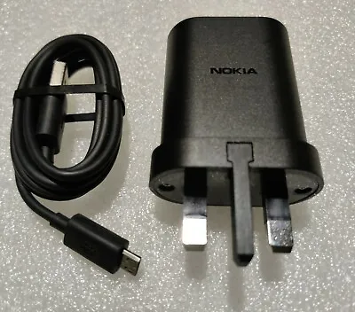 £7.49 • Buy Genuine AD-5WX Micro USB Mains Charger With 1.2m Cable UK Plug For Nokia Phones