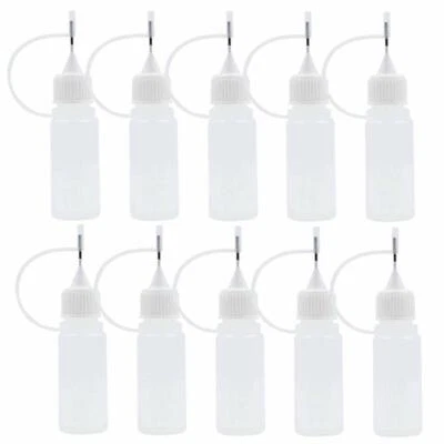 $9.34 • Buy 1-100pcs Plastic Squeeza Needle Dropper Bottle Essential Oil Container Pinhole