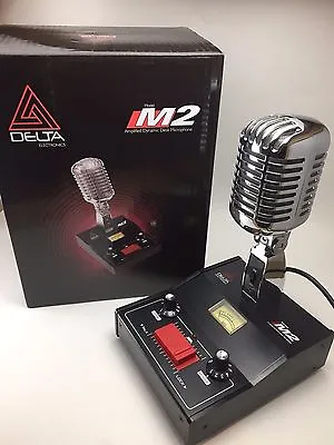 CHROME DELTA M2 4 Pin COBRA AMPLIFIED DYNAMIC POWER BASE MICROPHONE CB HAM MIC • $169.95