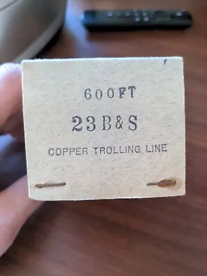 Vintage NOS B&S #23 Copper Trolling Line 600 Feet 16 Lb. Test • $30