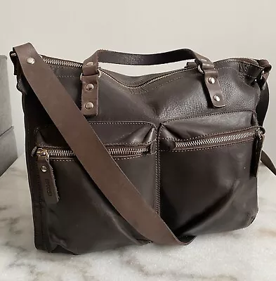M0851 Brown Leather  Crossbody Bag • $76.47