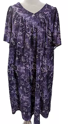 Anthony Richards Housedress MuMu Multi Color Floral Scoop-Neck Pull Over Sz 2X • $20