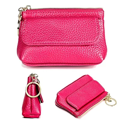 Women's Genuine Leather Coin Purse Zipper Pocket Size Pouch Change Mini Wallet • $11.79