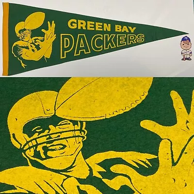 1960s Vintage Green Bay Packers Wisconsin Nfl Football Pennant 11.5x29 • $174.95