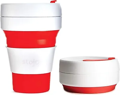 Stojo Collapsible Pocket Cup Red 355ml • £9.99