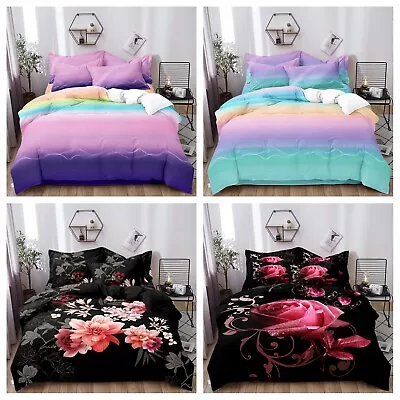 Ultra Soft Quilt Doona Duvet Cover Set Double/Queen/Super King Size Bedding New • $34.80