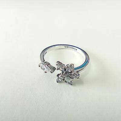 Pandora Sparkling Herbarium Cluster Open Ring  Ale S925 • £22