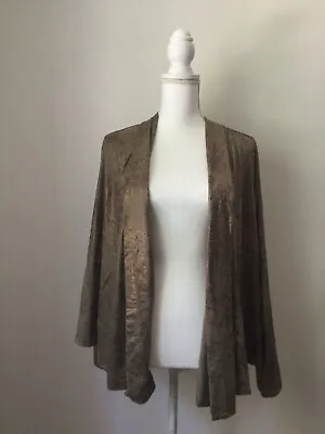 Next Maternity Womens Brown Gold Long Sleeve Open Cardigan Size 14 NEW WITH TAGS • £12.99