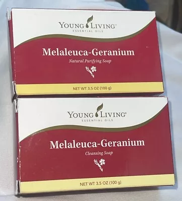 2-Young Living Melaleuca Geranium Cleansing Soap Bar NEW Essential Oils • $25