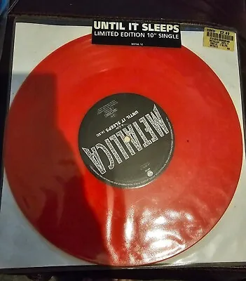 Metallica Red Vinyl 10  Until It Sleeps Sealed • £30