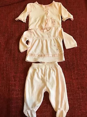 ZIPZAP Pink Velour 3 Piece Outfit Age 3 Mths EXCELLENT CONDITION  • £4.99