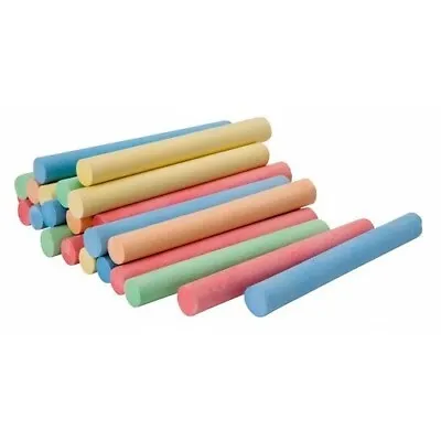 48 X Colour Dust Free 8cm Long Chalks For Kids Nursery School Black Board Pantry • £5.69