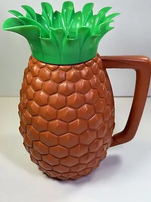 VTG PINEAPPLE  PITCHER ORANGE & GREEN MINERWARE TIKI Blow Mold Made USA • $9.99