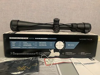 Vortex 4-12x40 Diamondback Tactical Riflescope VMR-1 (OD-DBK-10025) • $270