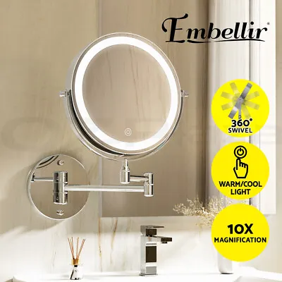 Embellir Extendable Makeup Mirror 10X Magnifying Double-Sided Bathroom Mirror • $49.95