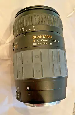 Quantaray AF 70-300mm F4-5.6 LD Tele-Macro Lens Off Canon EOS Rebel GII • $32