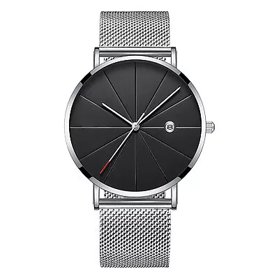 Luxury Men Watch Classic Stainless Steel Quartz Business Sport Analog Wristwatch • $9.48