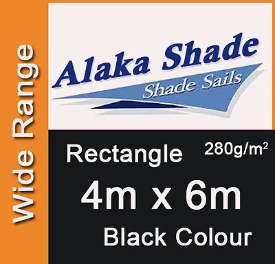 $169.90 • Buy Extra Heavy Duty Shade Sail Black Rectangle 4x6m, 4m X 6m, 4 By 6m, 4 X 6m 4mx6m