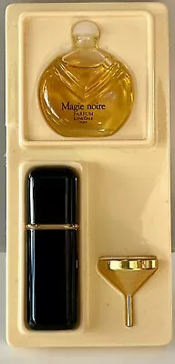 Rare Lancome Paris Magie Noire Parfum Perfume Bottle & Purse Spray Atomizer Set • $125