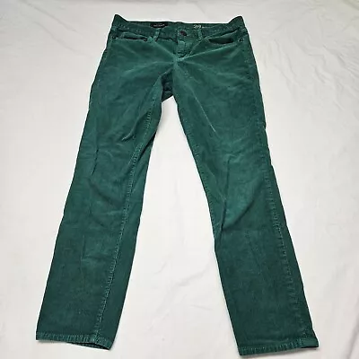 J Crew Toothpick 29 Ankle Women's Velvet Green Straight Jean Pants Sz 32x26 • $27.99