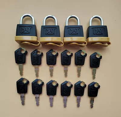 SECURITY PADLOCKS For CATERPILLAR CAT 246-2641 5P8501 5P8500（4 PADLOCKS&12 KEYS） • $69