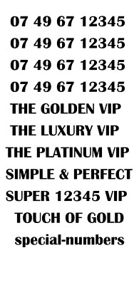 £59.99 • Buy Gold Luxury Vip Platinum Rare 12345 Business Mobile Number - Luxury 12345 Vip