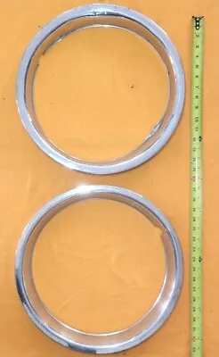 2 Wheel RIM Trims Vintage 16  Stainless Trim Ring - GM MoparChevy Rally USED • $39.99