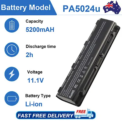  Battery For Toshiba Satellite C850 C850D L850 L850D P850 Model PA5024U-1BAS PC • $31.99