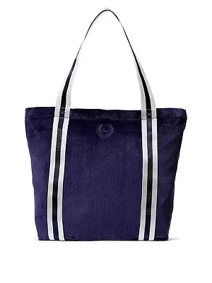 Victoria's Secret PINK Navy Blue Ribbed Soft Velour Large Tote Bag New • $15.45