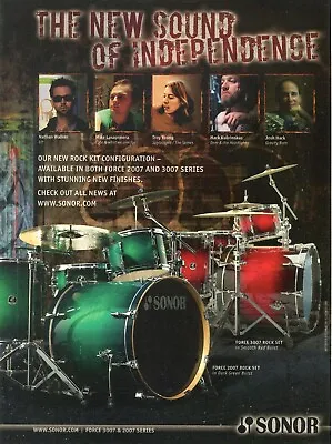 2009 Print Ad Of Sonor Force 2007 3007 Drum Kit W Nathan Walker Josh Hack • $9.99