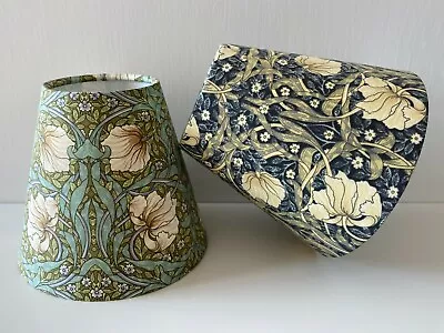 William Morris Candle Clip Lampshade Pimpernel Blue Or Green Fabric • £21