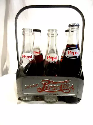 Vintage Pepsi Double Dash Metal 6-Pack Bottle Carrier • $42.72