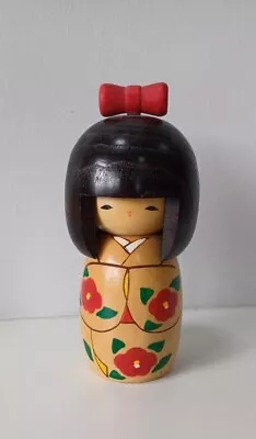 Japanese Nodoka Peace & Tranquility Kokeshi Wooden Doll Hand Painted • £10
