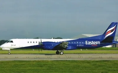Manchester Airport 2017 - Eastern Airways Saab 2000 G-CFLU - Postcard • £6.47