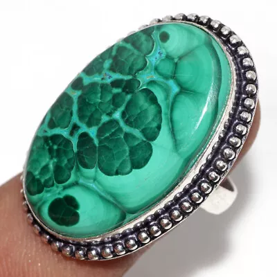 Chrysocolla Malachite 925 Silver Plated Gemstone Ring US 8 Stylish Gift GW • $11.50