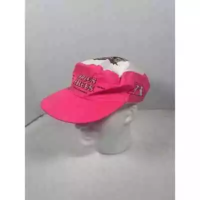 Vintage Circus Circus Hat Las Vegas Casino Clown Painters Cap 80s Pink Snapback • $9.95