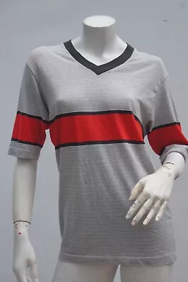 Vintage 70s Men's V-neck Striped T-shirt Top By Jockey   Man In Motion  • $19.99