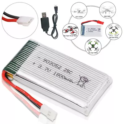 1800mah Lipo Battery 25C 903052 Plug 3.7V USB Charger For RC Quadcopter Drone UK • £8.89