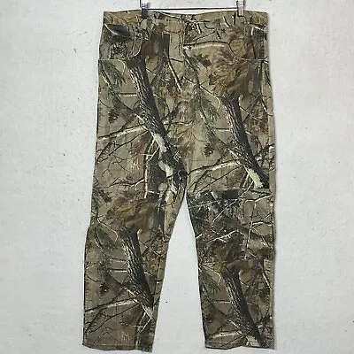 Mens Wrangler Rugged Wear Advantage Timber Camo Cargo Pants USA Made Size 40/32 • $19.99