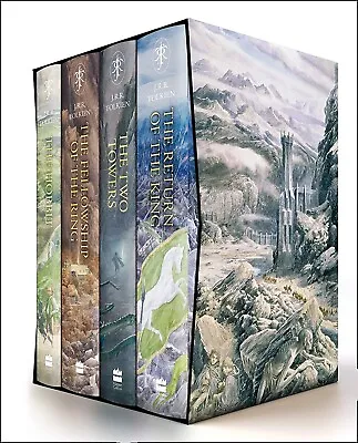 The Hobbit & The Lord Of The Rings Boxed Set Illustrated By J. R. R. Tolkien NEW • £80