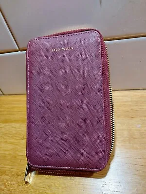 Jack Wills - Burgundy Travel Wallet - In Great Condition • £6.99