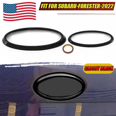 Black Front & Rear Car Logo Emblem Badge Ring Cover For Subaru Forester 2022 • $13.99