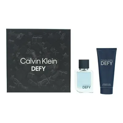 Calvin Klein Defy 2 Piece Gift Set: EDP 50ml - Shower Gel 100ml For Men • £49.86