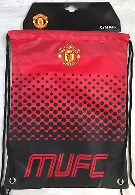 £8.99 • Buy MANCHESTER UNITED FC Official Drawstring Gym Bag / Sack, PE School / Kit Bag NEW