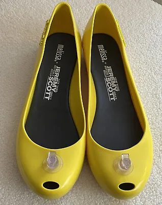 Melissa + Jeremy Scott Ultra Girl Edition Neon Yellow Flats • $49