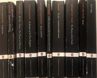 Lot: 10 Penguin Vintage Classics Shakespeare Voltaire St. Augustine More • $26.99